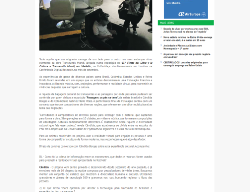 Música e Realidade Virtual Contam Histórias de Migrantes